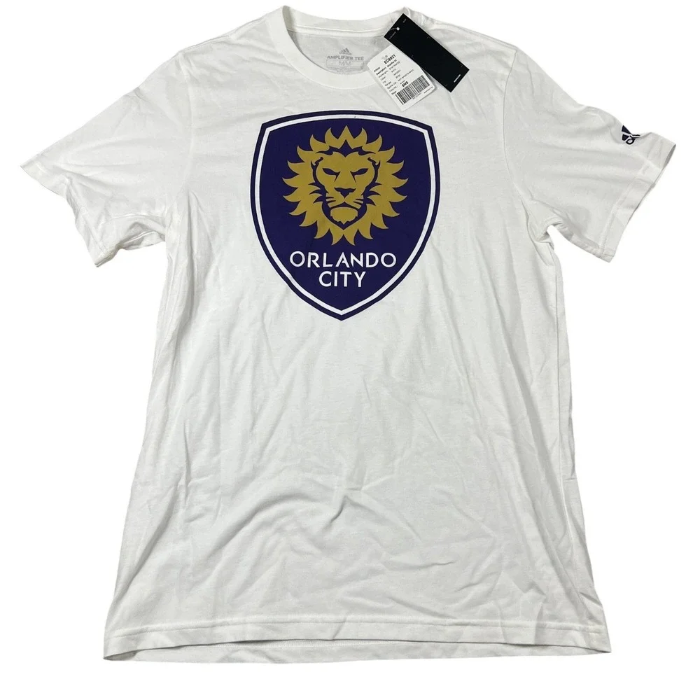 Adidas Orlando City SC MLS Amplifier Tee Mens Medium White Short Sleeve‎